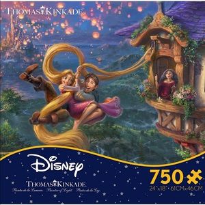 Thomas Kinkade - Disney Dreams Collection - Tangled - 750 Piece Jigsaw Puzzle